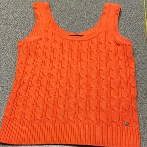 Tommy Hilfiger Bright Orange cotton layering Knit Tank Top
